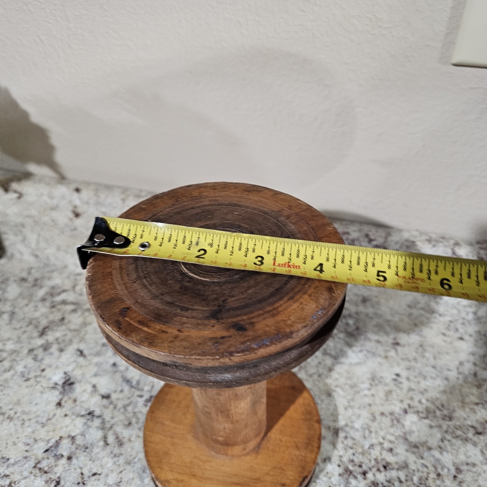 Rustic Wooden Spool Accent Piece - Picture 7 of 8